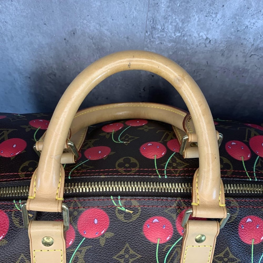 βSOLDβ π Louis Vuitton Cherry Keepall 45 Cerises Weekend Monogram bag Murakami - Picture 7 of 16